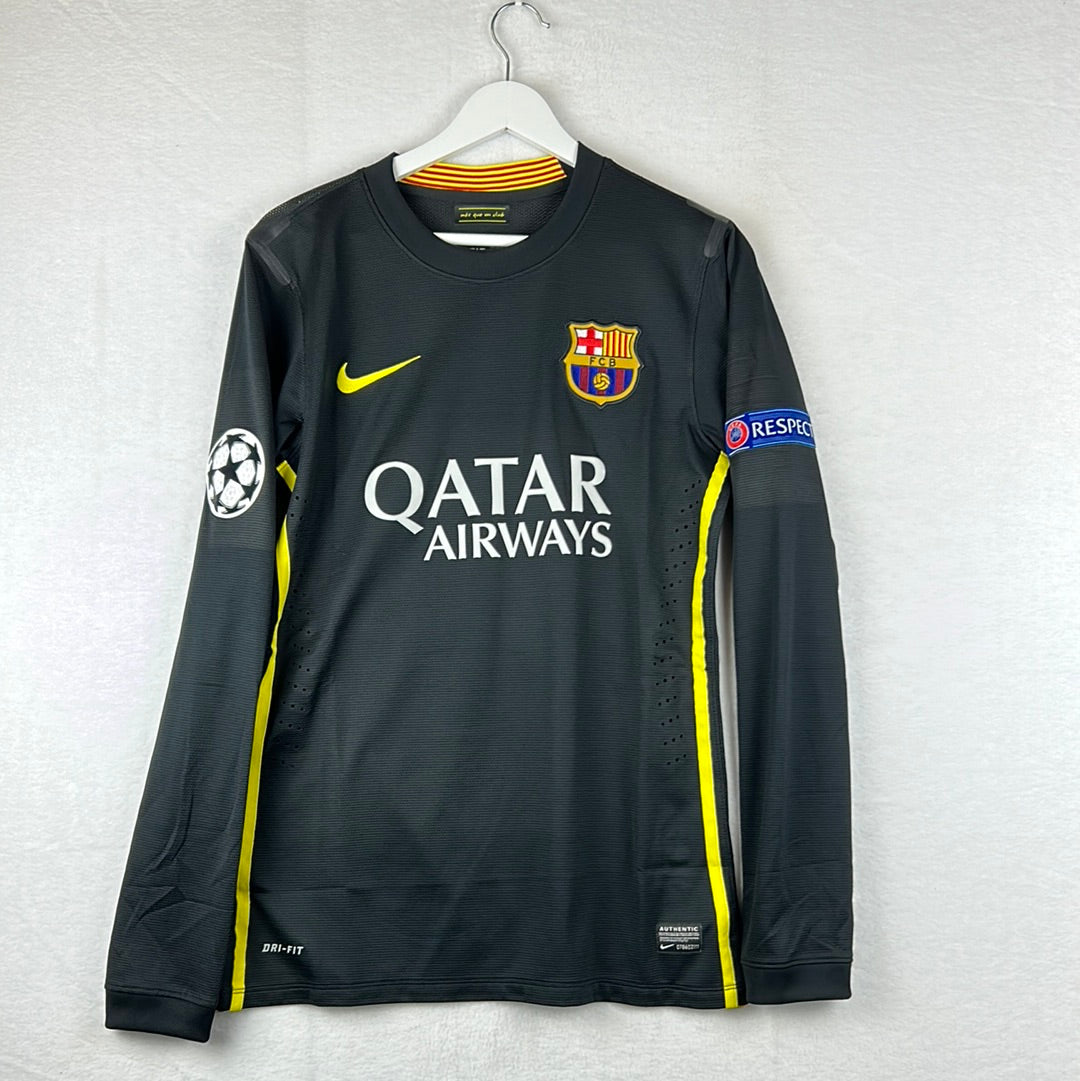 Barcelona 2011/2012 Player Issue Away Shirt - Dos Santos 12 - Long Sleeve