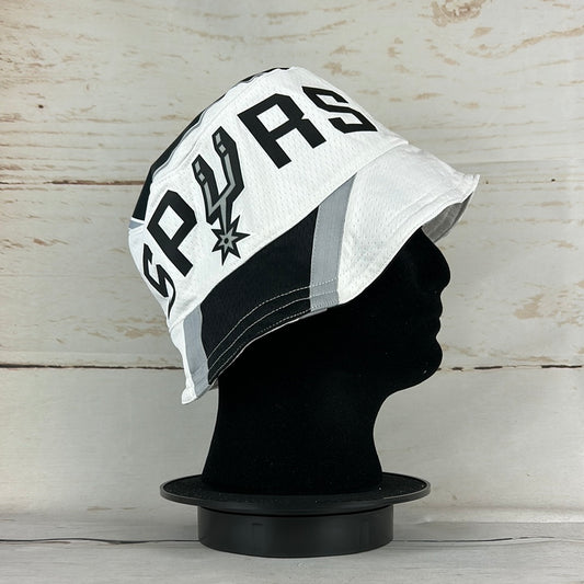 San Antonio Spurs Upcycled NBA Jersey Bucket Hat