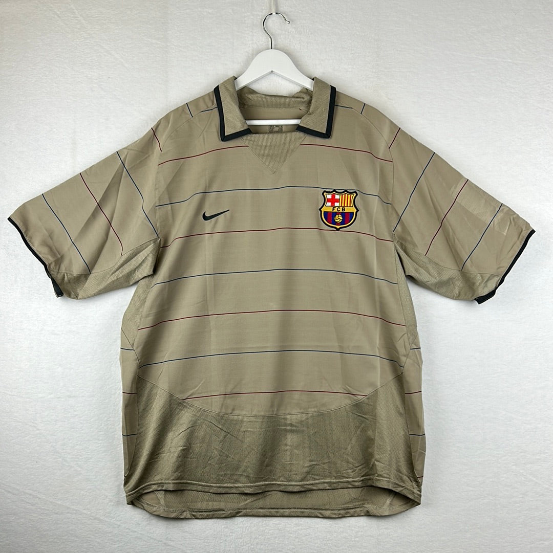 Barcelona 2003/2004 Player Issue Away Shirt - Kluivert 9 - Signed