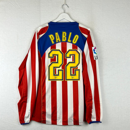 Atletico Madrid 2004/2005 Player Issue Shirt - Pablo 22 Print