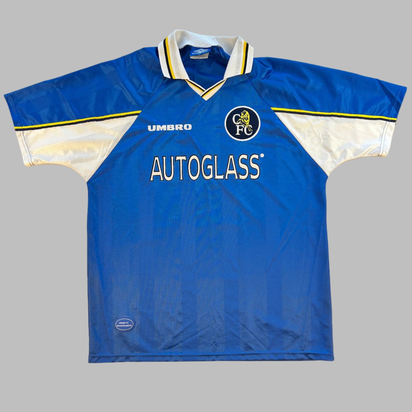 Chelsea 1997/1998 Home Shirt - front with Autoglass sponsor