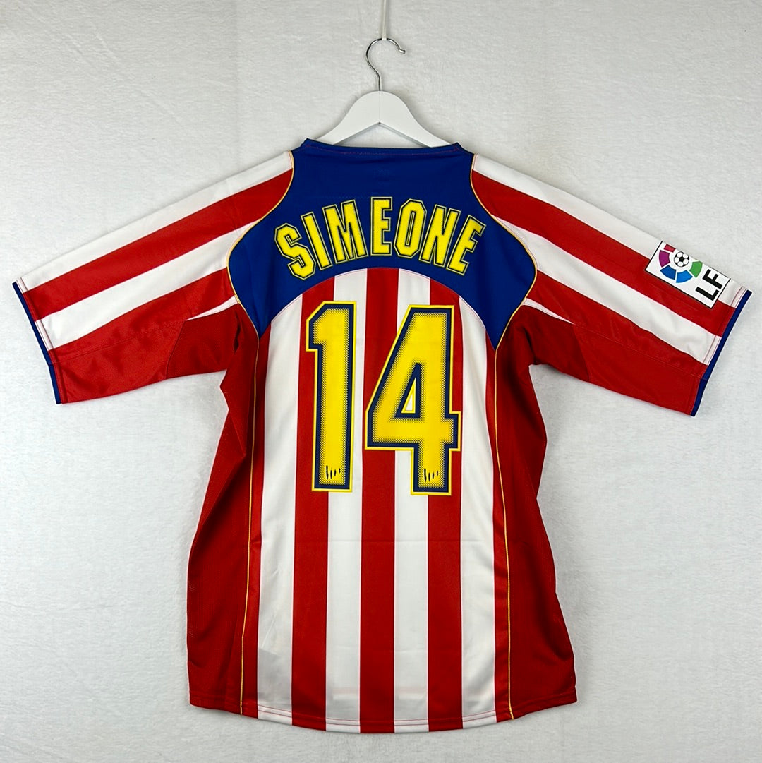 Atletico Madrid 2004/2005 Match Home Shirt - Simeone 14