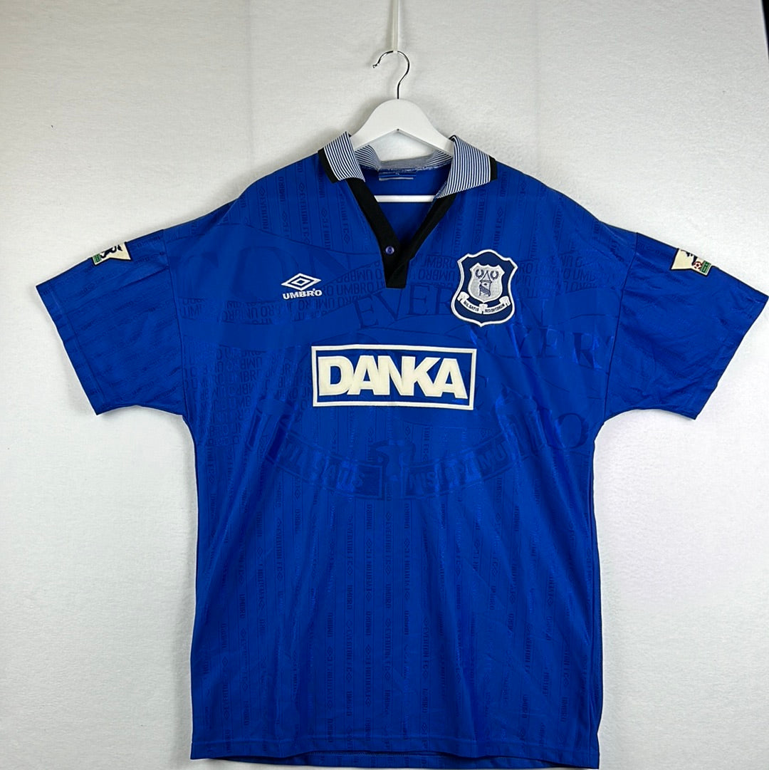 Everton 1995/1996 Player Issue Home Shirt - Kanchelskis 17