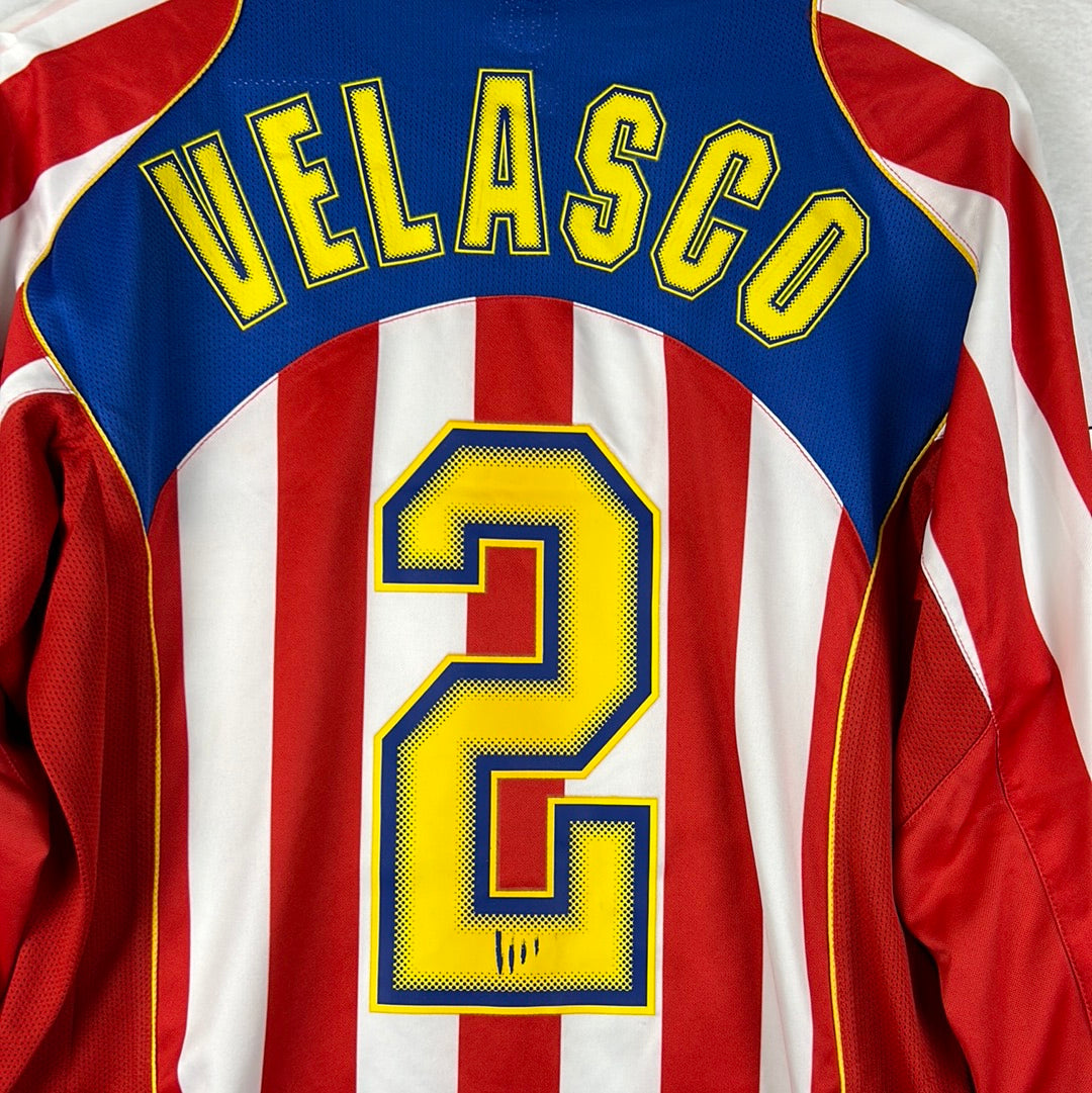 Atletico Madrid 2004/2005 Player Issue Home Shirt - Valesco 2 - Spanglish - SUSU