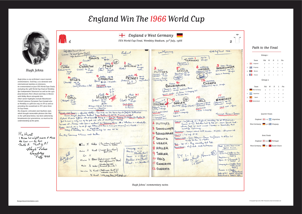 FOOTBALL England v Germany, World Cup Final, Wembley, July 30, 1966. Hugh Johns