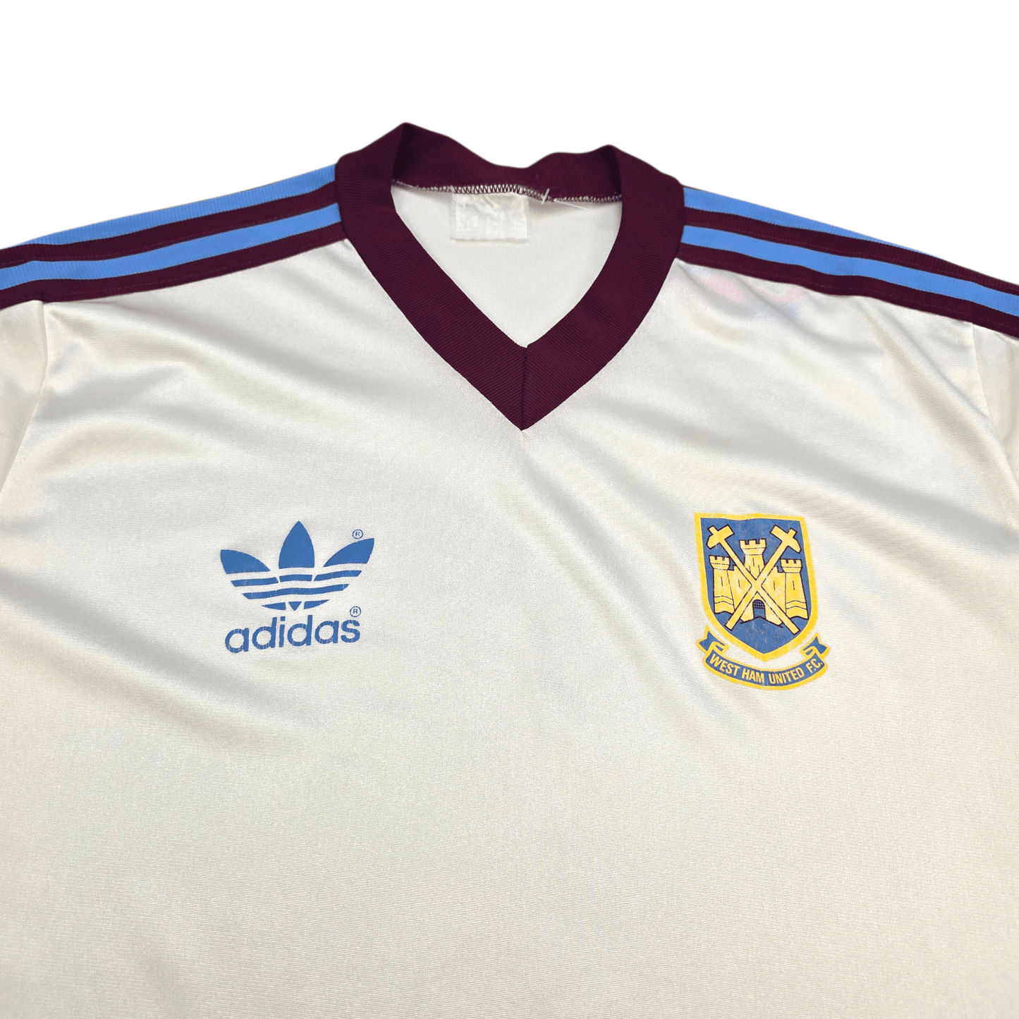 1980/82 West Ham United Away Football Shirt (M) Adidas