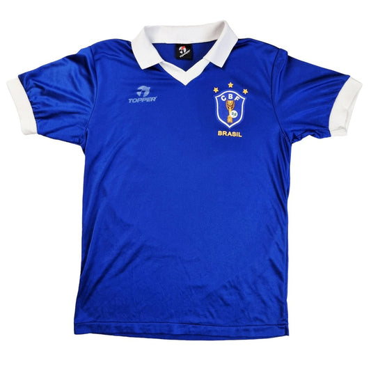 1985/88 Brazil Away Football Shirt (M) Topper #18 Socrates