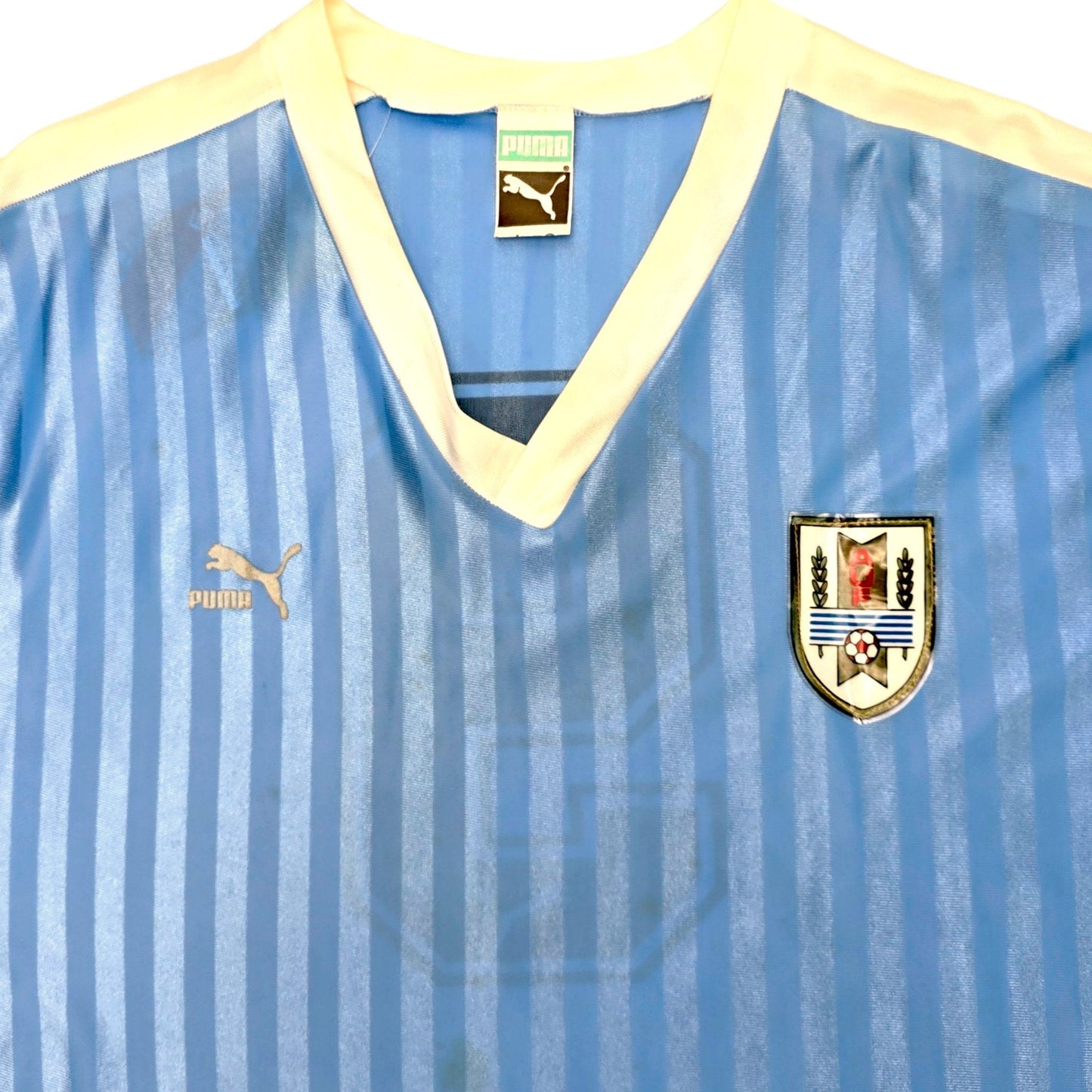 1989/90  Uruguay Home Football Shirt (XL) Puma #9 (Francescoli)