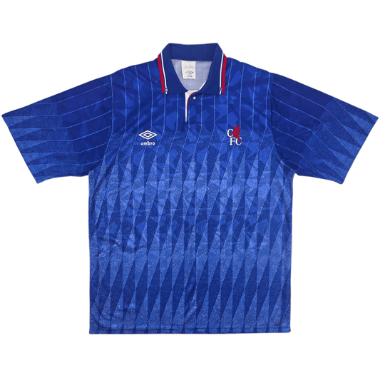 1989/91 Chelsea Home Football Shirt (L) Umbro