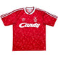 1989/91 Liverpool Home Football Shirt (M) Adidas