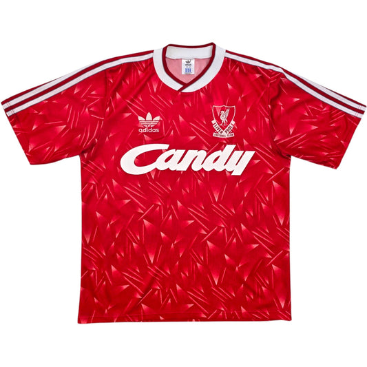 1989/91 Liverpool Home Football Shirt (M) Adidas