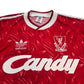 1989/91 Liverpool Home Football Shirt (M) Adidas