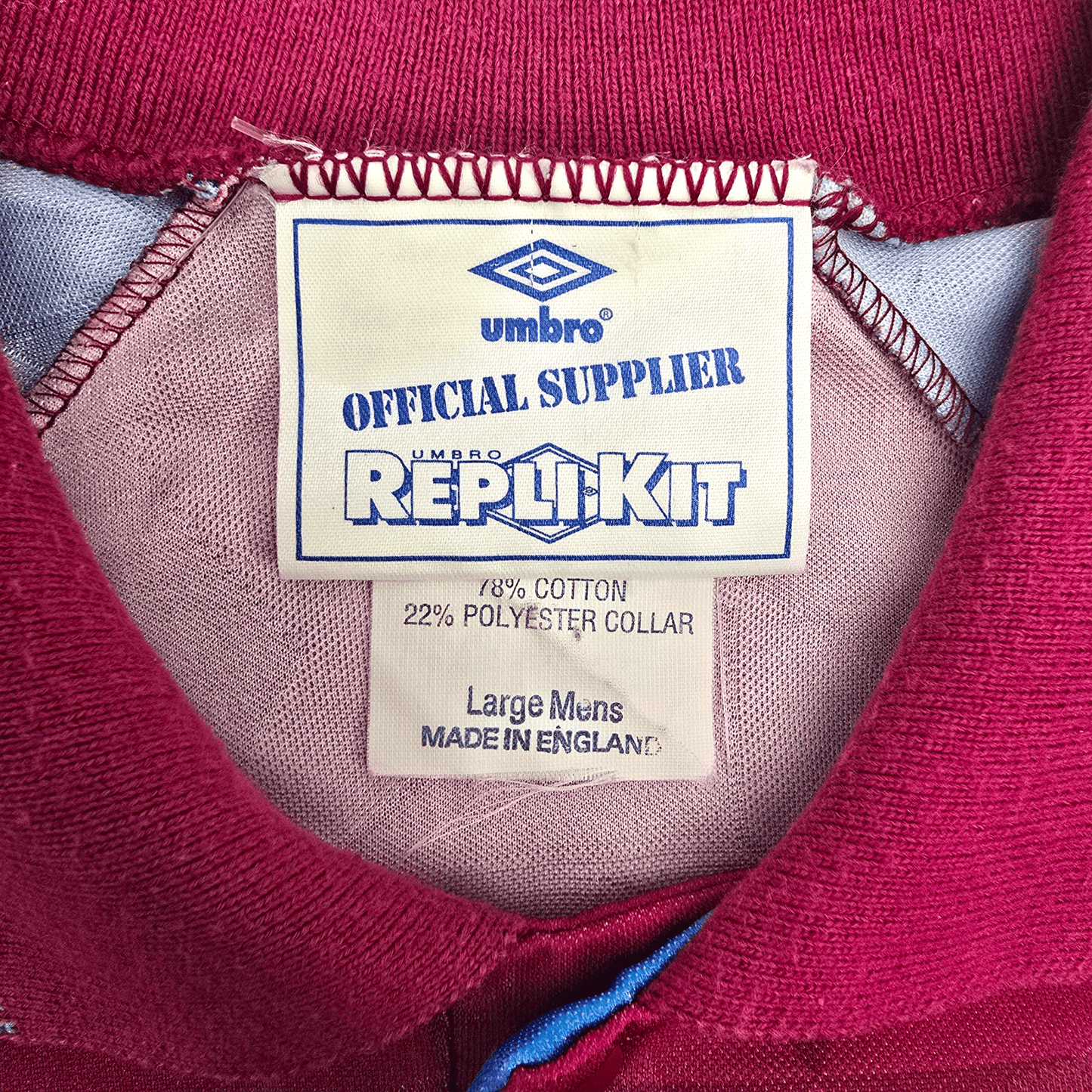 1990/92 Aston Villa Home Football Shirt (L) Umbro