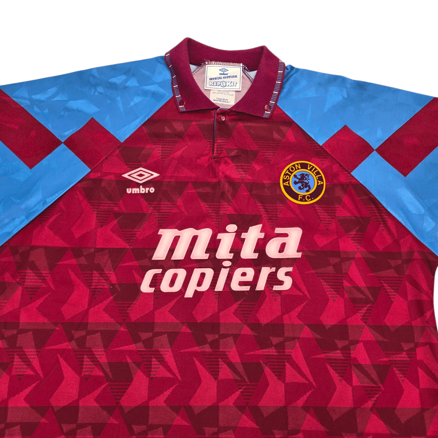 1990/92 Aston Villa Home Football Shirt (L) Umbro