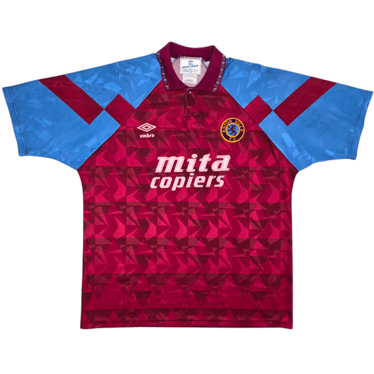 1990/92 Aston Villa Home Football Shirt (L) Umbro