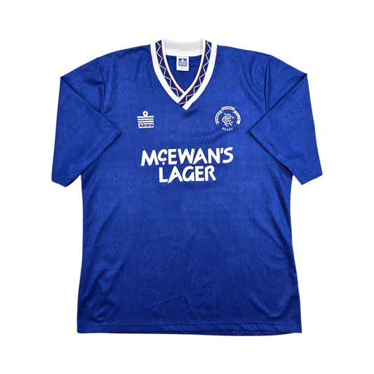 1990/92 Glasgow Rangers Home Football Shirt (L) Admiral