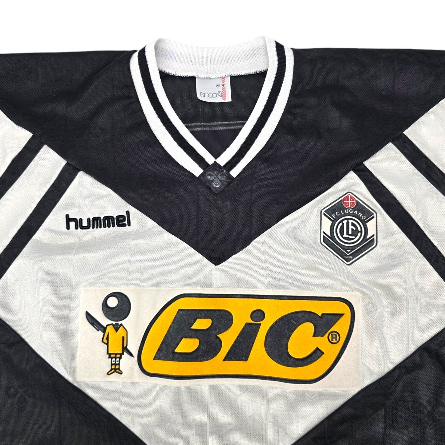 1990/92 Lugano Home Football Shirt (XL) Hummel