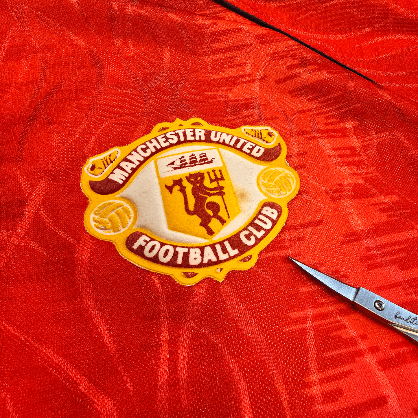 1990/92 Manchester United Home Football Shirt (L) Adidas