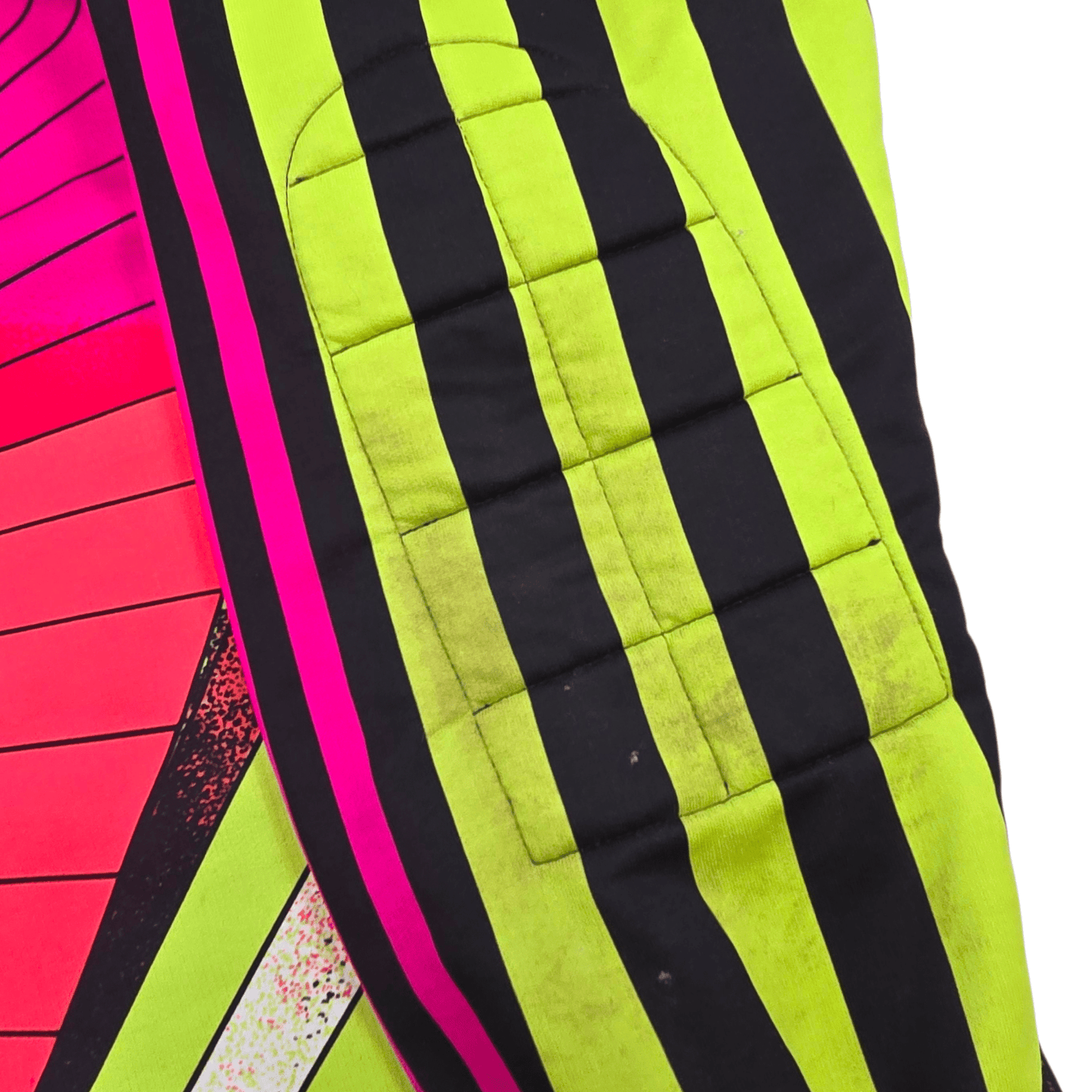 1990s Template Goal Keeper Football Shirt (L) Adidas #1 (Pink/Green)