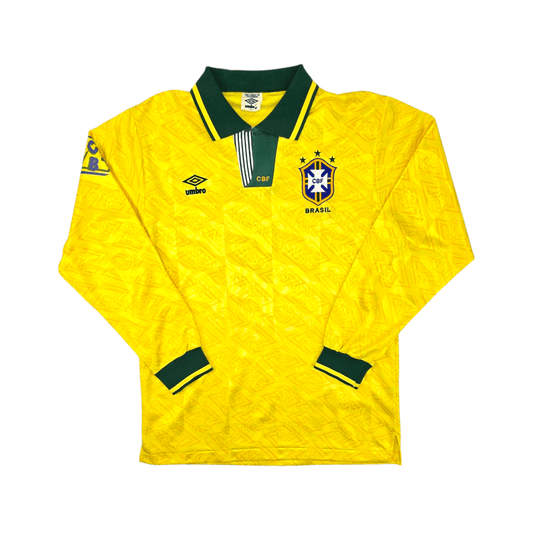 1991/92 Brazil Home Football Shirt (L) Umbro