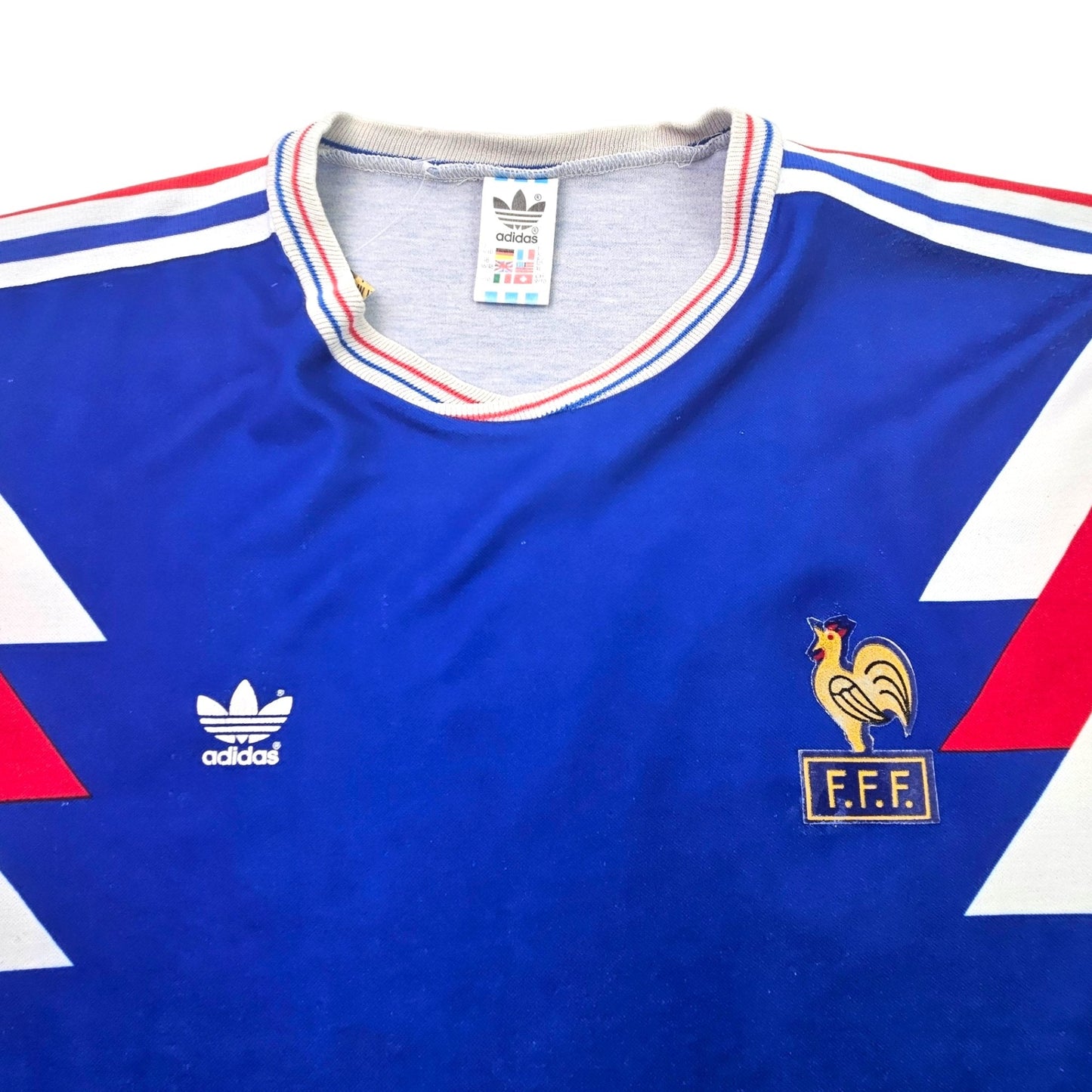 1991/92 France Home Football Shirt (2XL) Adidas #13 *Match Worn U21*
