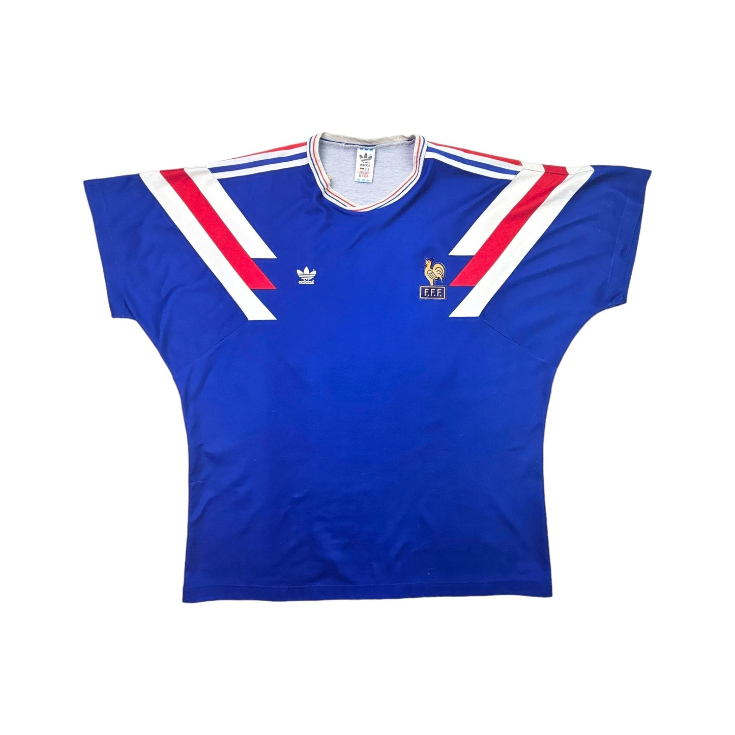 1991/92 France Home Football Shirt (2XL) Adidas #13 *Match Worn U21*