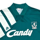 1991/92 Liverpool Away Football Shirt (L) Adidas
