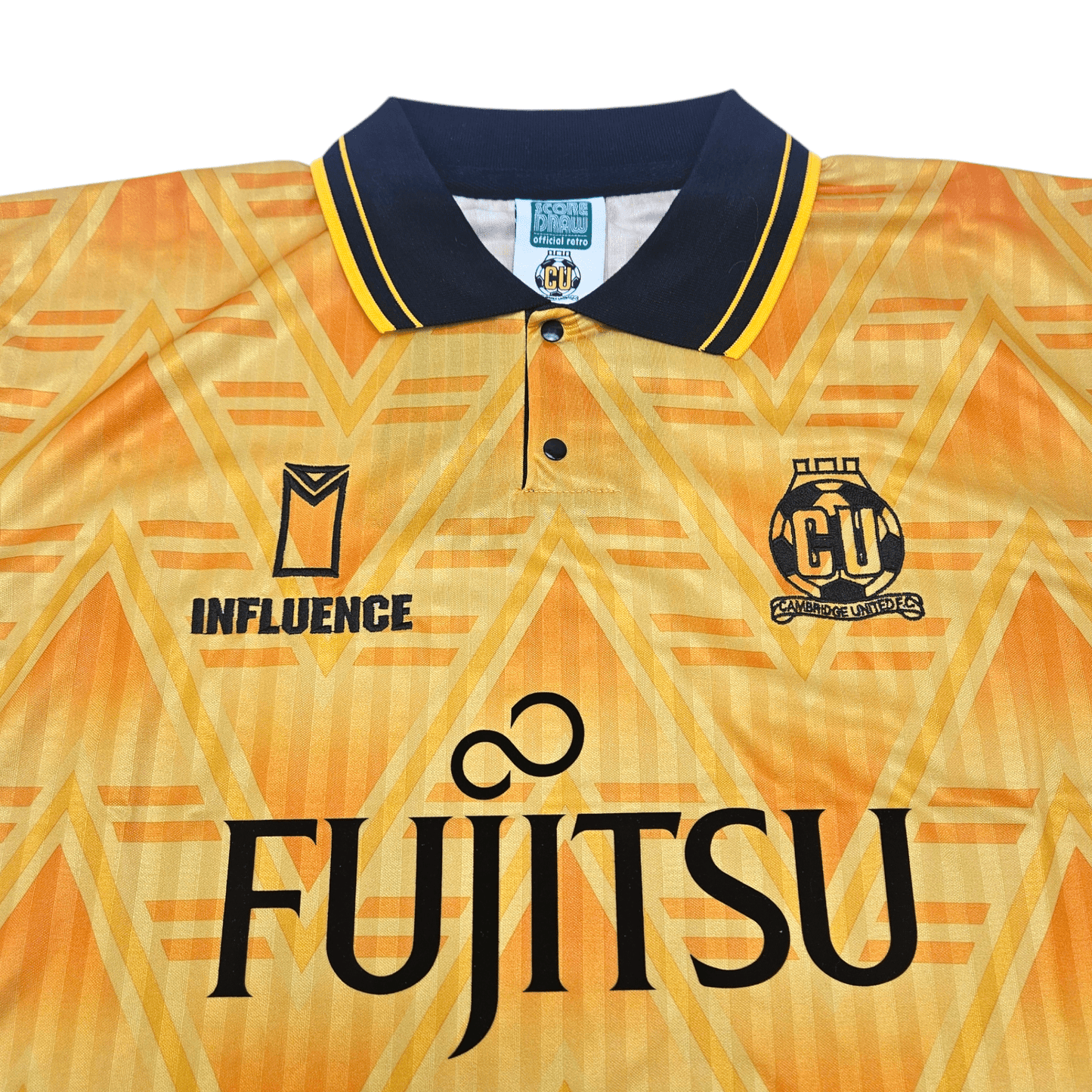 1991/93 Cambridge United Home Football Shirt | Score Draw