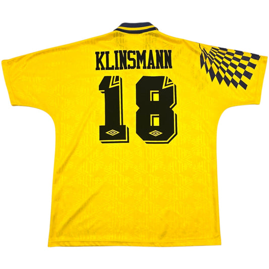 1991/95 Tottenham Hotspur Away Football Shirt (XL) Umbro #18 Klinsmann