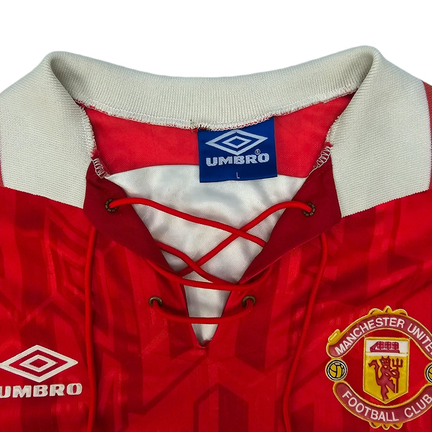 1992/94 Manchester United Home Football Shirt (L) Umbro