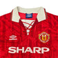 1992/94 Manchester United Home Football Shirt (L) Umbro
