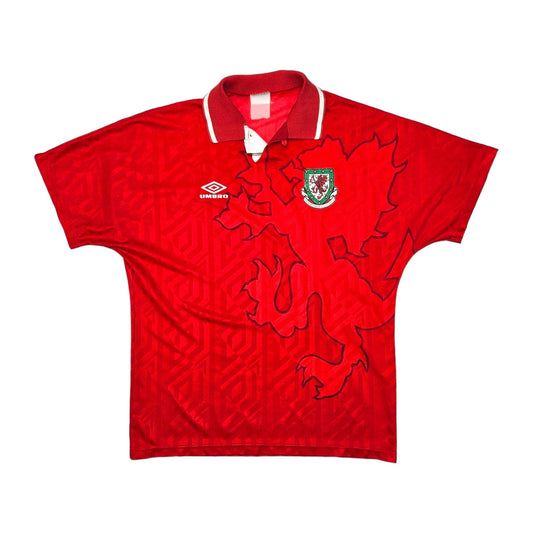 1992/94 Wales Home Football Shirt (M) Umbro