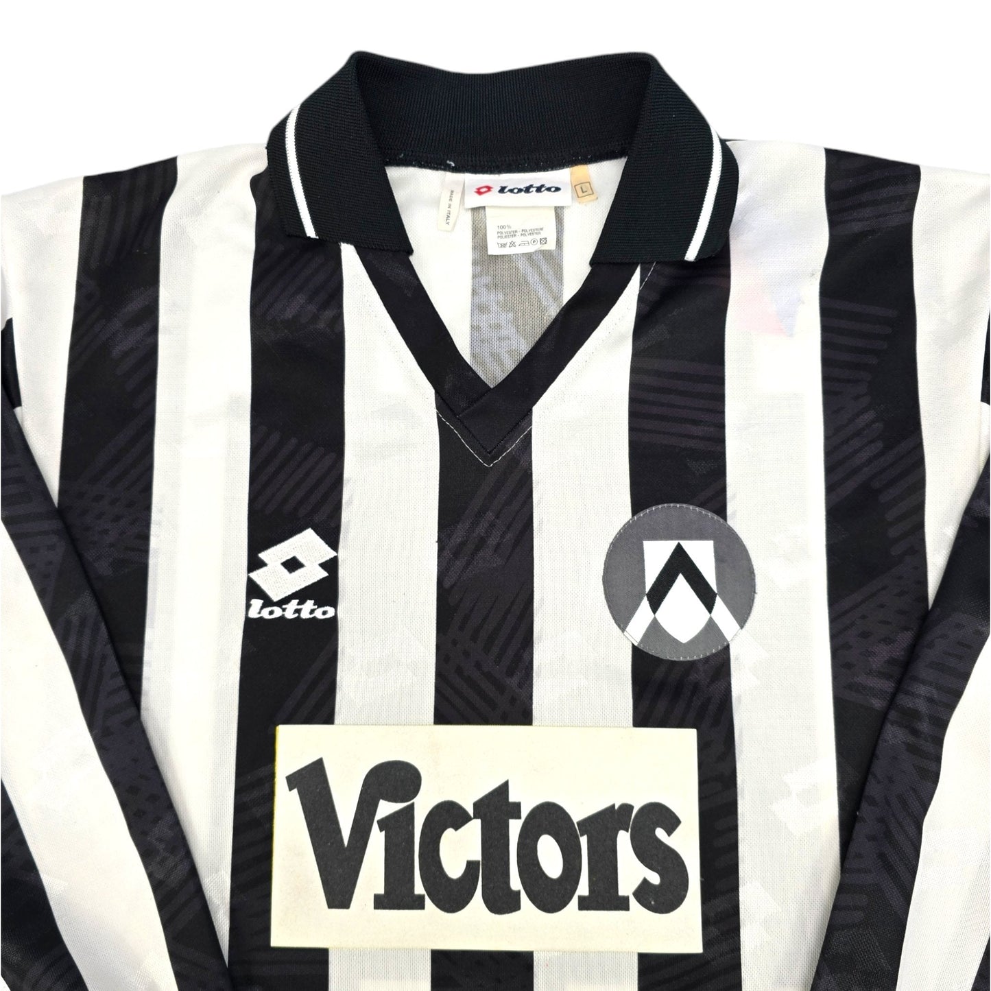 1993/94 Udinese Home Football Shirt (L) Lotto #2 (Pellegrini) Matchworn