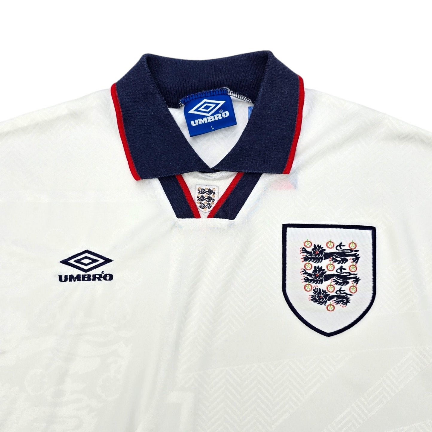 1993/95 England Home Football Shirt (L) Umbro