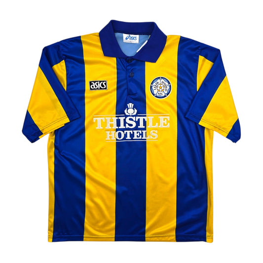 1993/95 Leeds United Away Football Shirt (L) Asics