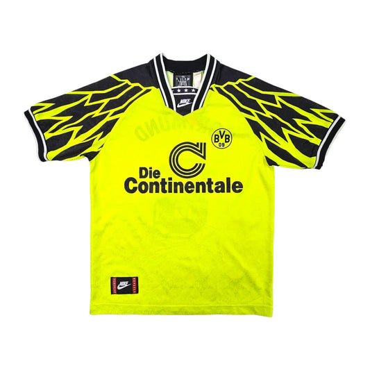 1994/95 Dortmund Home Football Shirt (S) Nike #8 (Signed by Michael Zorc)
