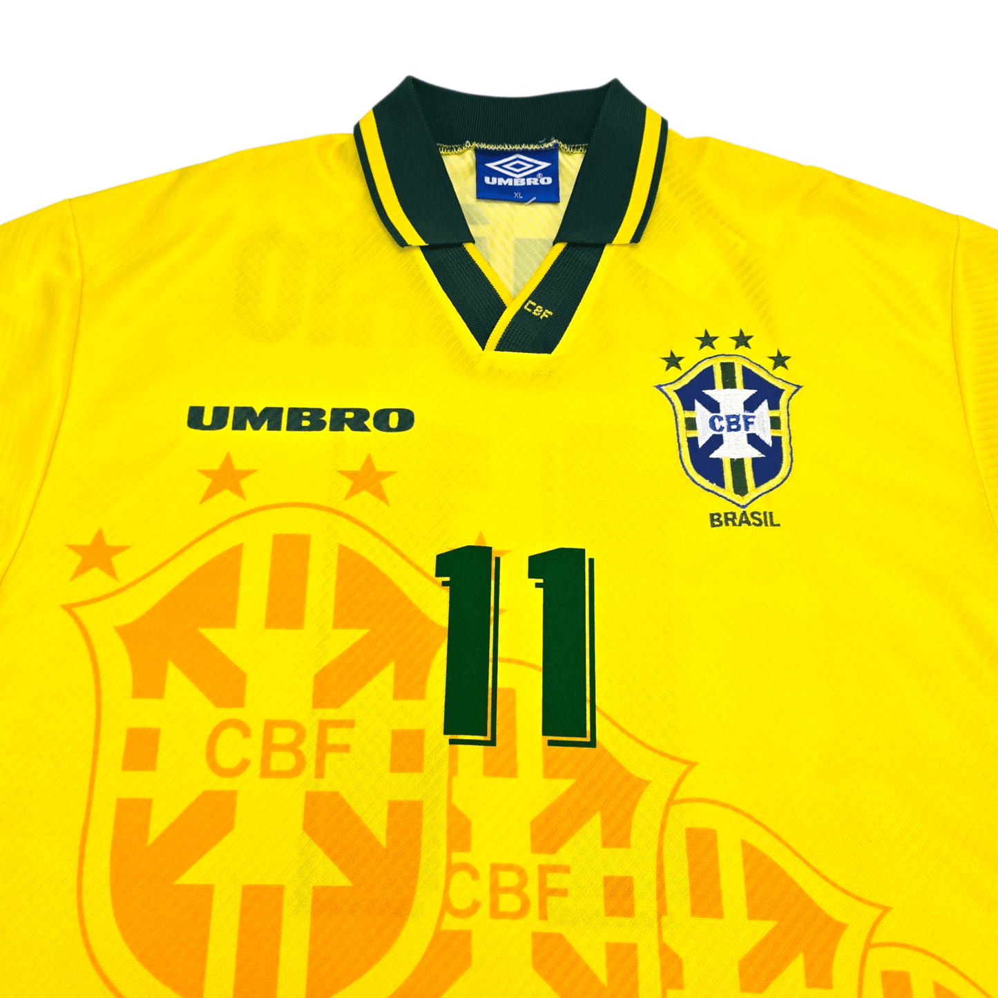 1994/96 Brazil Home Football Shirt (XL) Umbro #11 Romario