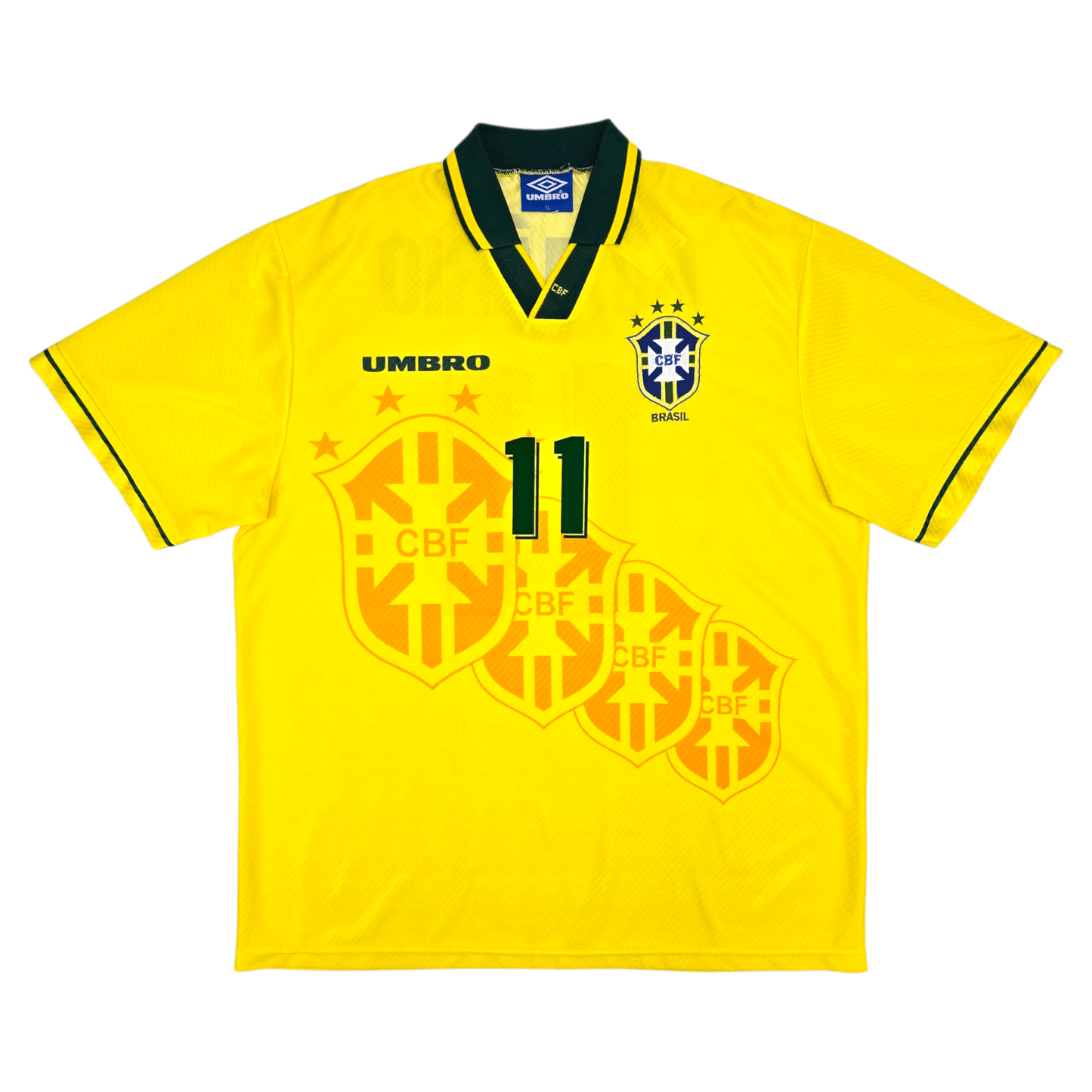 1994/96 Brazil Home Football Shirt (XL) Umbro #11 Romario