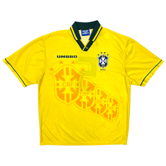 1994/96 Brazil Home Football Shirt (XL) Umbro #5 (Silva)