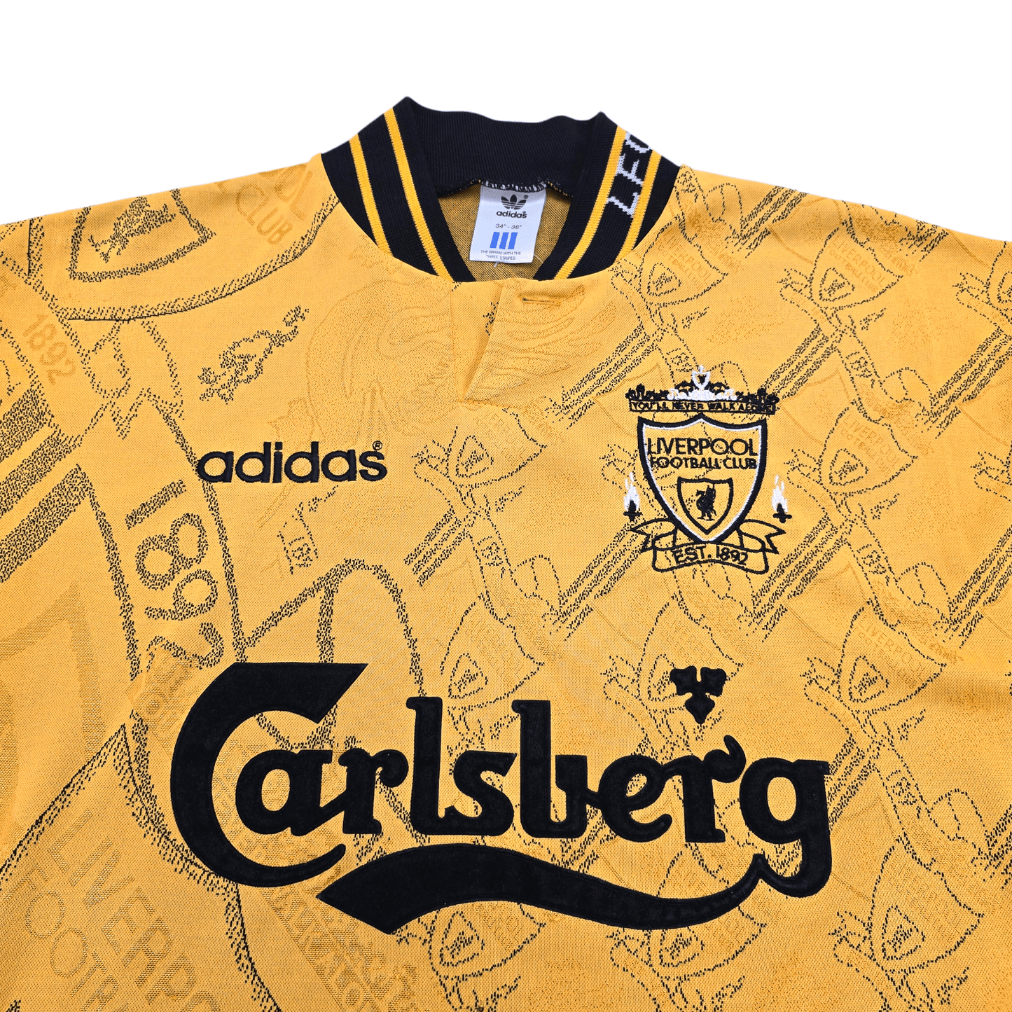 1994/96 Liverpool Away Football Shirt (S) Adidas