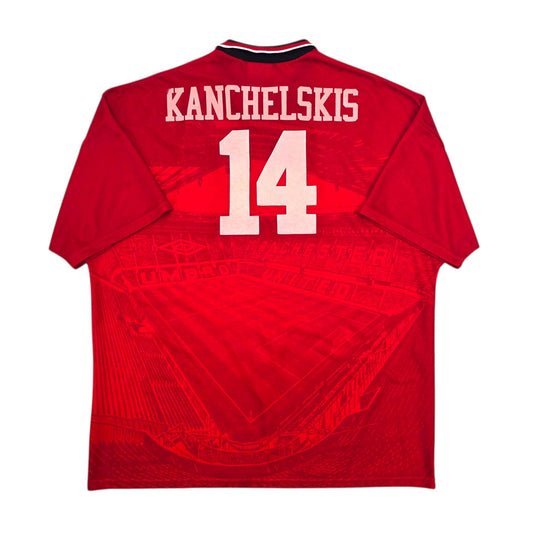 1994/96 Manchester United Home Football Shirt (2XL) Umbro #14 Kanchelskis