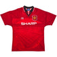 1994/96 Manchester United Home Football Shirt (L) Umbro #24 Beckham