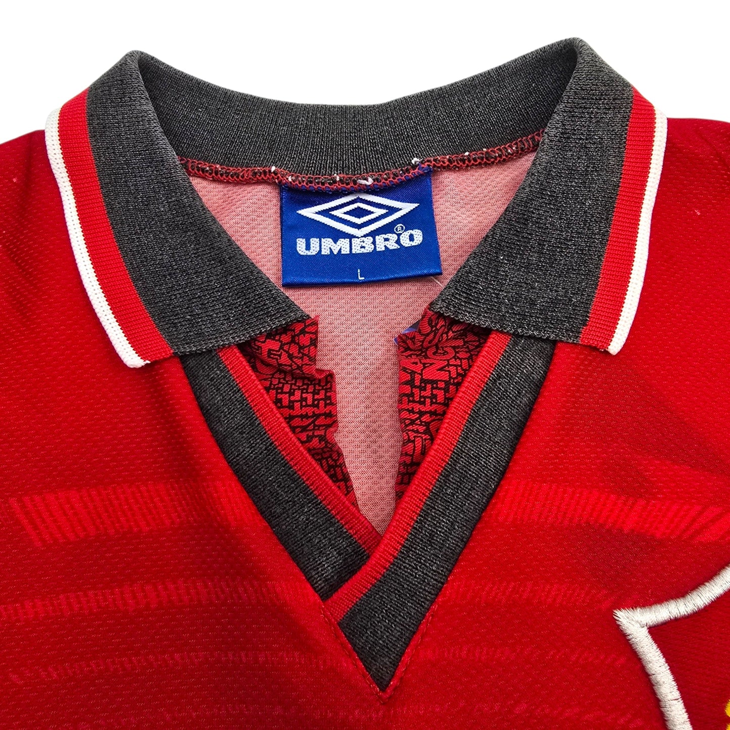 1994/96 Manchester United Home Football Shirt (L) Umbro #24 Beckham