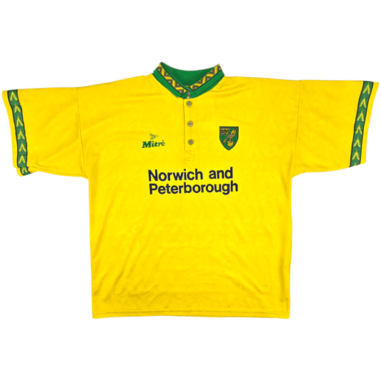 1994/96 Norwich City Home Football Shirt (L) Mitre