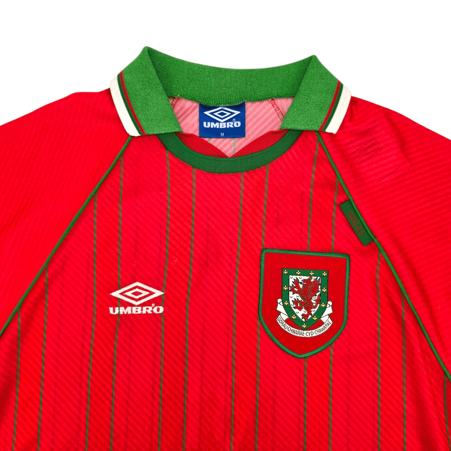 1994/96 Wales Home Football Shirt (M) Umbro