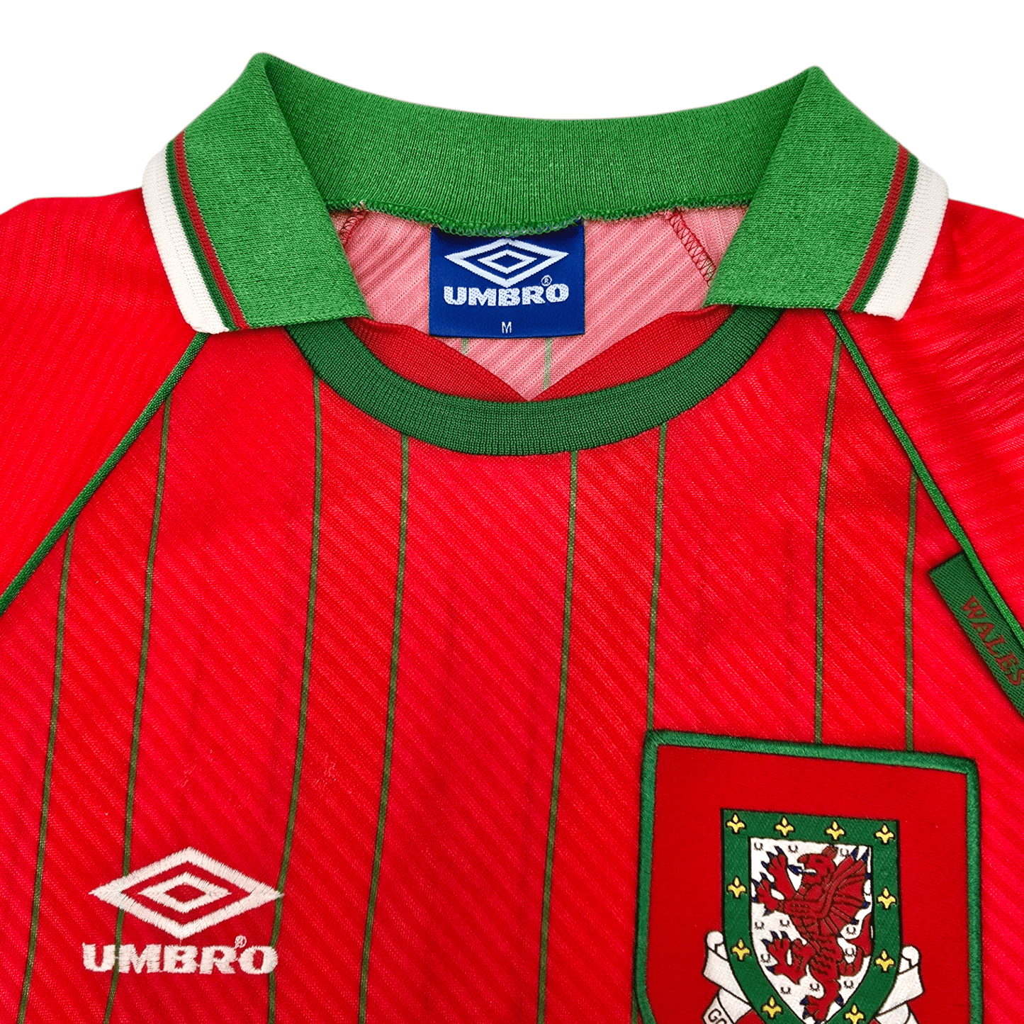 1994/96 Wales Home Football Shirt (M) Umbro