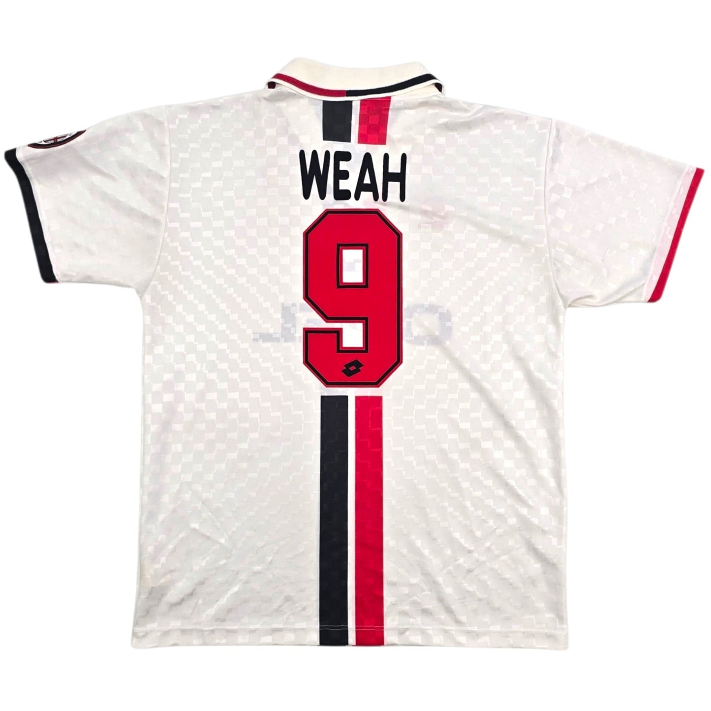 1995/96 AC Milan Away Football Shirt (L) Lotto #9 Weah
