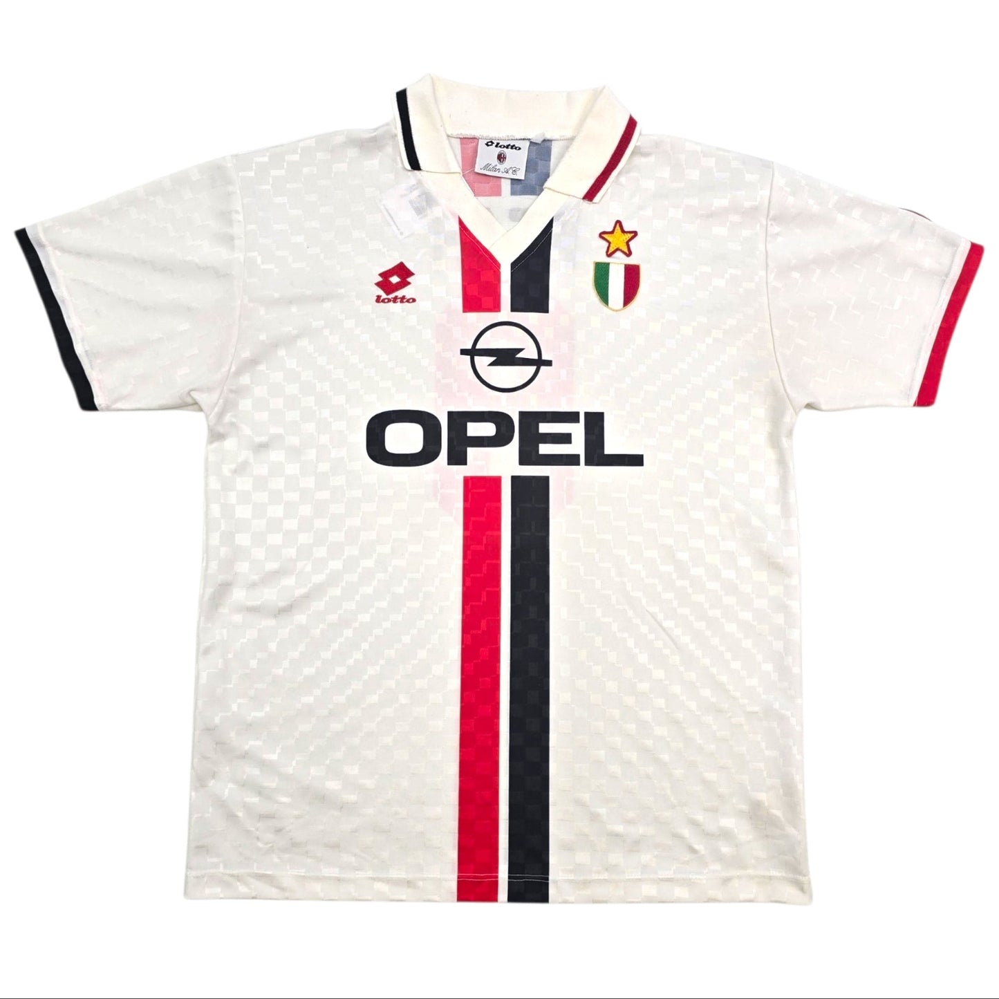 1995/96 AC Milan Away Football Shirt (L) Lotto #9 Weah
