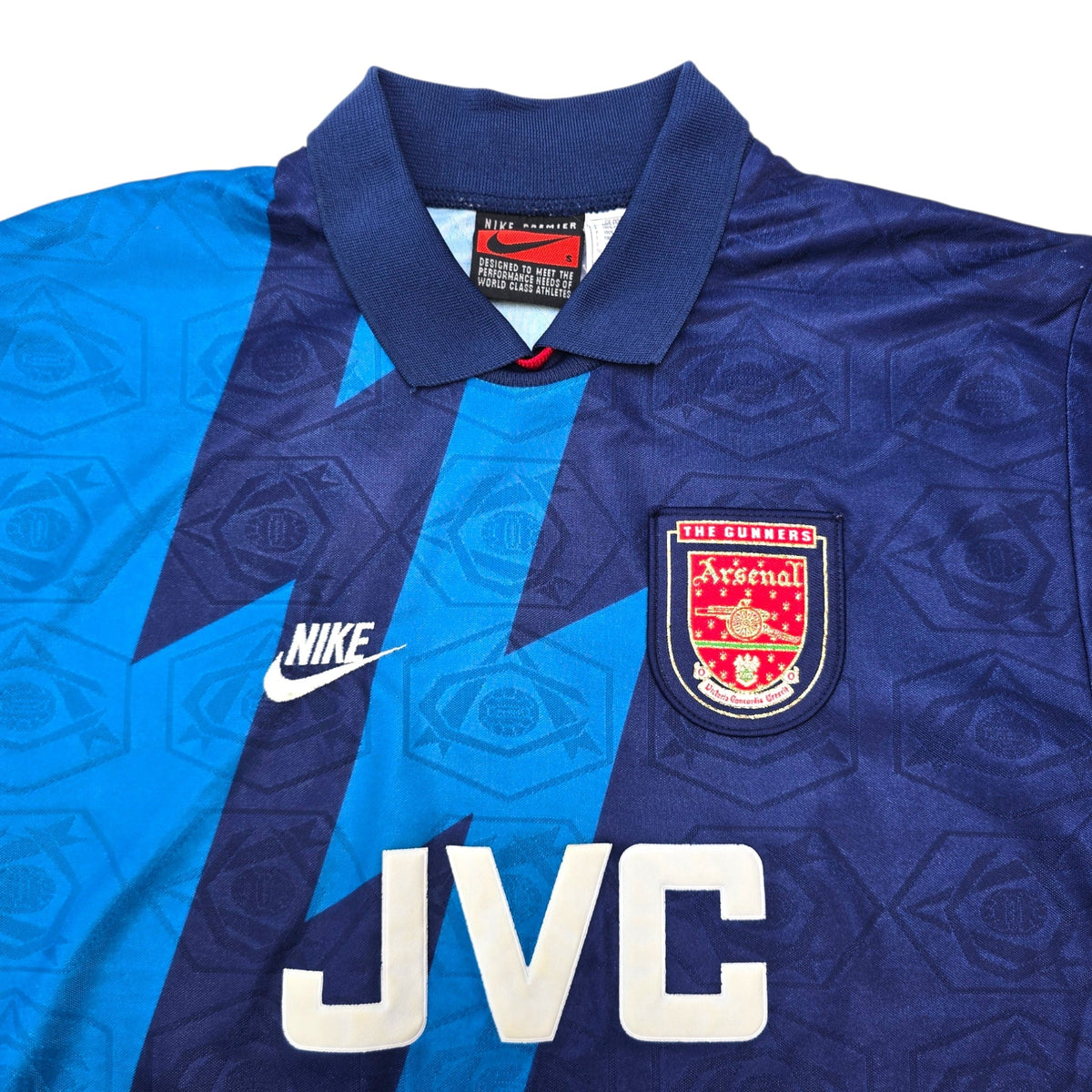 1995/96 Arsenal Away Football Shirt (S) Nike #16 Hartson