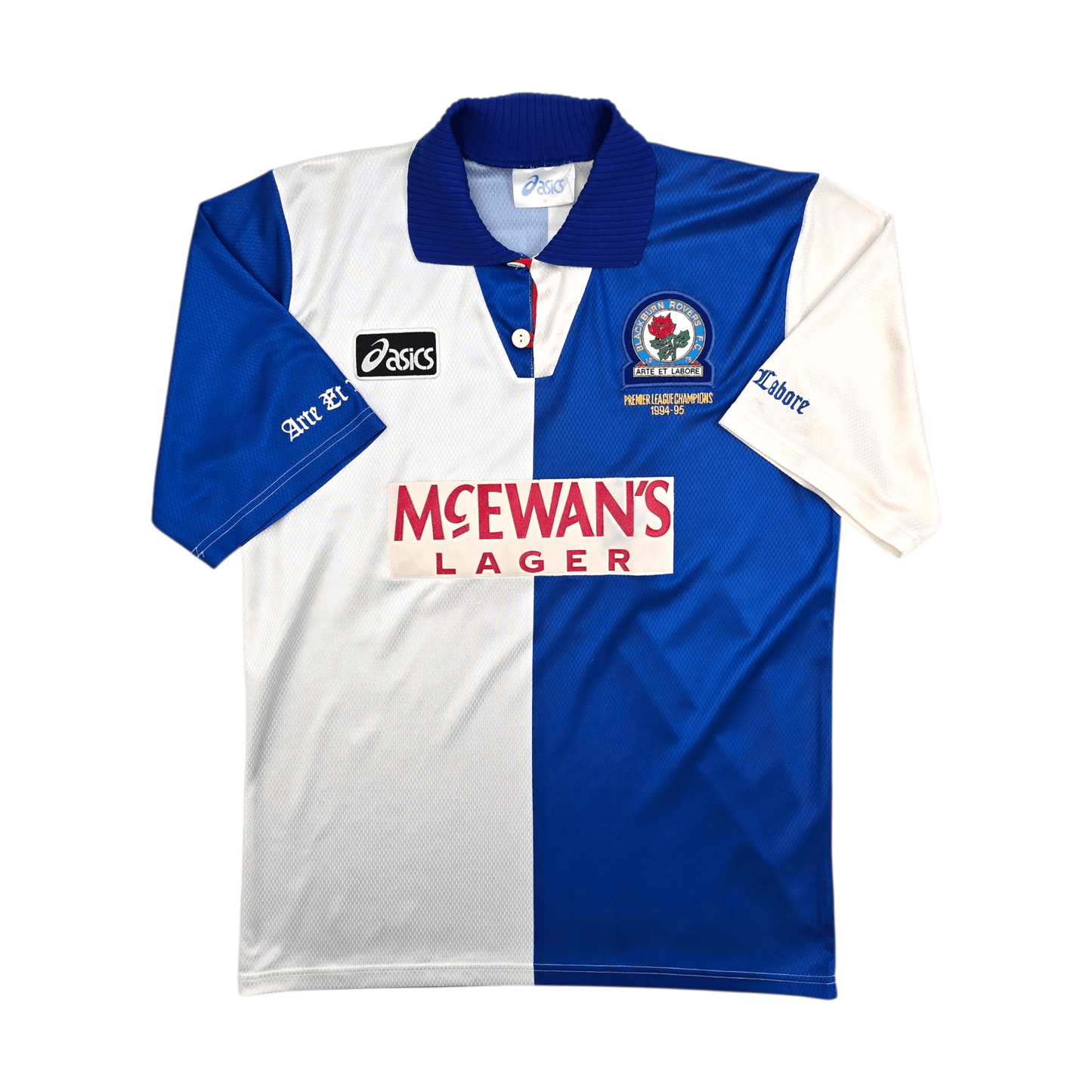 1995/96 Blackburn Rovers Home Football Shirt (M) Asics #9 Shearer